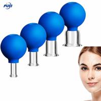 as latas médicas colocando da sução da massagem do corpo da família da terapia do vácuo dos copos do vácuo principal de borracha do vidro 4pcs em casa fazem massagens colocar