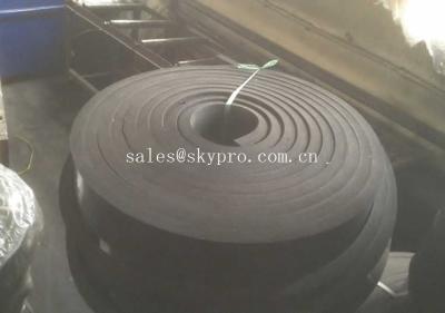 Black Rubber Sheet Non Asbestos skirtboard rubber Natural Sponge , 1mm-100mm Width