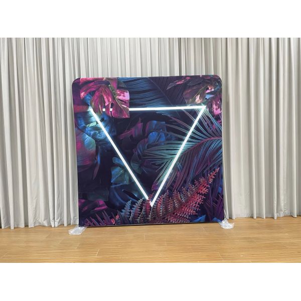 Neon Tropical Triangle Pillowcase Backdrop Custom Printed Fabric Backdrops
