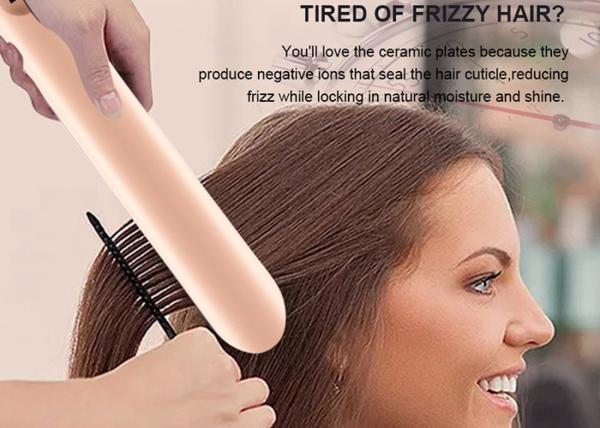 O instante aquece-se acima do Straightener liso do cabelo da exposição do LCD do ferro do infravermelho duplo da tensão
