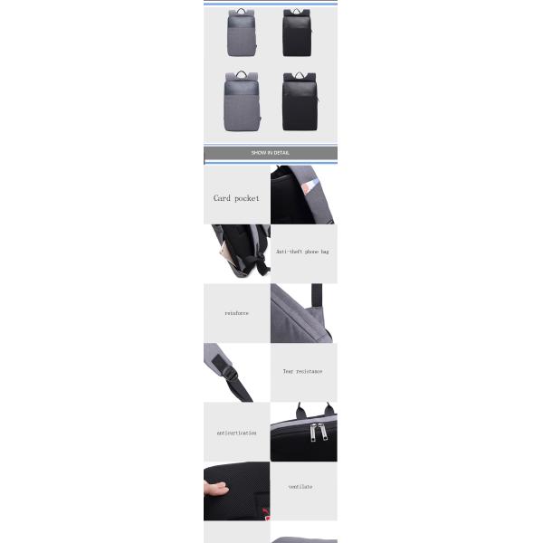 Men's Lightweight Ultra Thin Laptop Backpack 4/15 Inch Business Waterproof