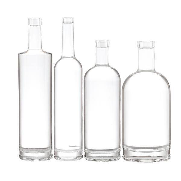 700ml 200ml 500ml 1 Liter Glass Cap Vodka Brandy Bottles for Clear Champagne Storage