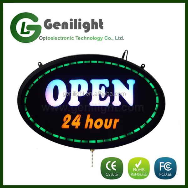 Eye-catching Touch Screen Custom Epoxy Resin LED Neon Open Sign for Store Business