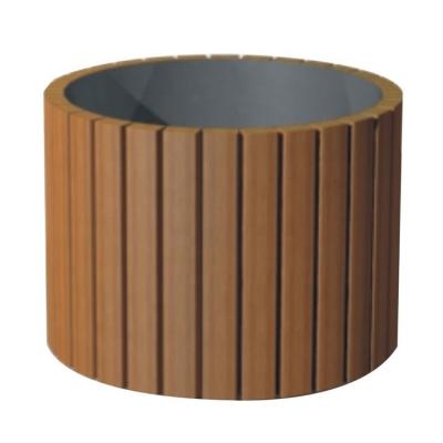 Pintura PU Finish Outdoor Grandes Planteadores Material de madeira de cânfora