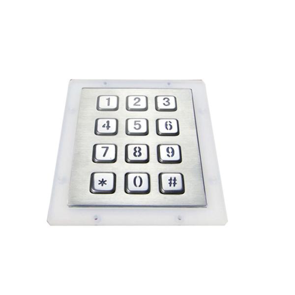 Clavier numérique rétro-éclairé IP65 en métal de 12 clés pour des distributeurs automatiques