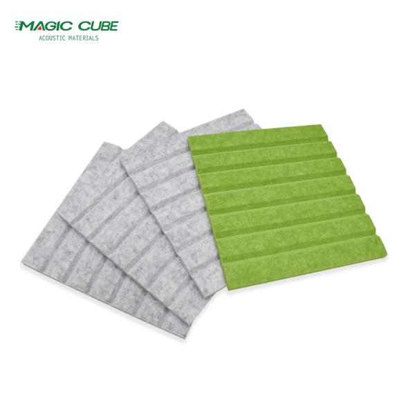 Panneau acoustique en fibres de polyester de 24 mm Plaque en fibres acoustiques pour salle de lecture