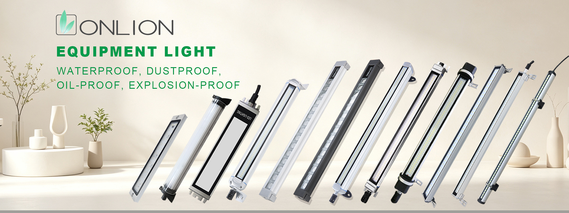 ONN-M9P IP67 Tri Proof LED Linear Lamp DC 24V 6000K CNC Machine Work Light