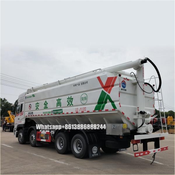 DONGFENG 8*4  Double Row 46000 Liters Farm Animal Feed Transport Lorry 	bulk Feed Truck    Bulk Freighter