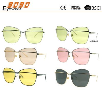 2017 new fashion sunglasses with metal frame,suitable for men and women