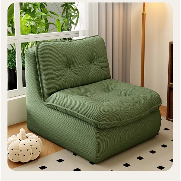 Modern Bean Bag Chair Reclining Sofa with Corduroy Fabric Modular & Portable Design for Living Room and Balcony Use