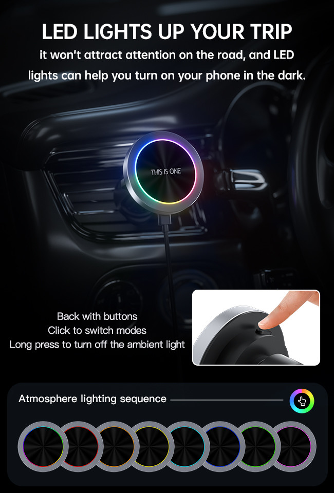 Ультра маленький диаметр Magsafe Car Mount настраиваемый зарядное устройство Magsafe Car Mount