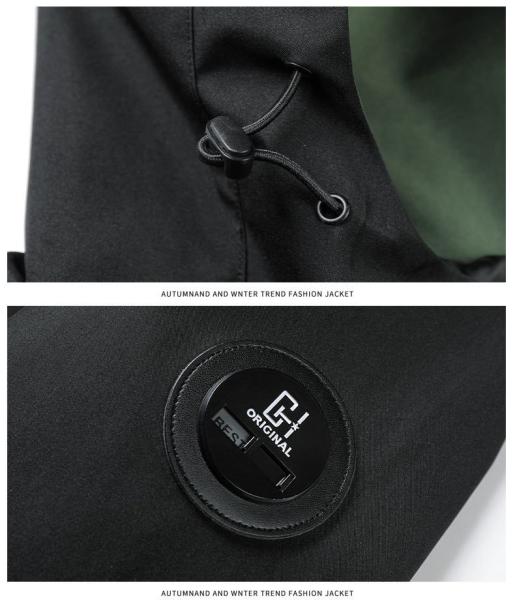 Autumn Parkas Windbreaker Men's Fat Long Coat Jacket with Dyed Processing Type