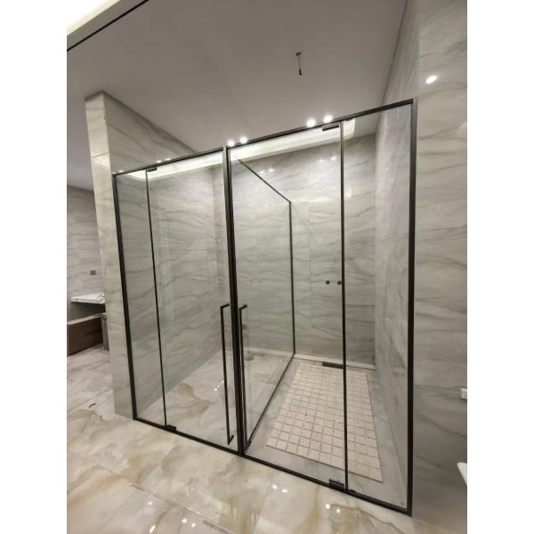 Mampara de ducha de acero inoxidable 304 con puerta de vidrio cuadrada, partición para baño, accesorios para puerta de vidrio