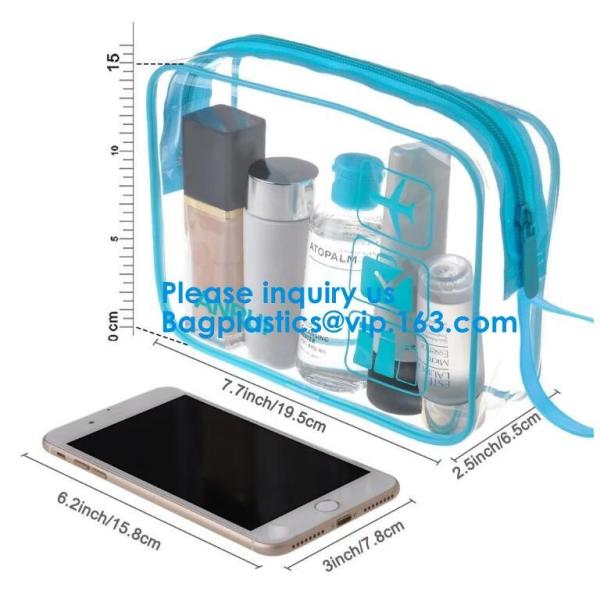 Vinyl Travel Toiletry Cosmetics Wash Pouch Cosmetic Bag Casual Daily Life Travel Vacation Holiday Make Up Bathroom Gym S