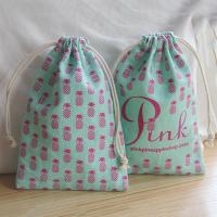 Sac de cordon de toile d'emballage de tissu d'emballage de cadeau