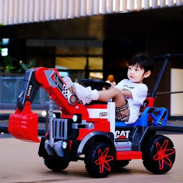 G.W. N.W 15KG/12KG LED Colorful Headlights 6v All-electric Construction Truck Car for Kids