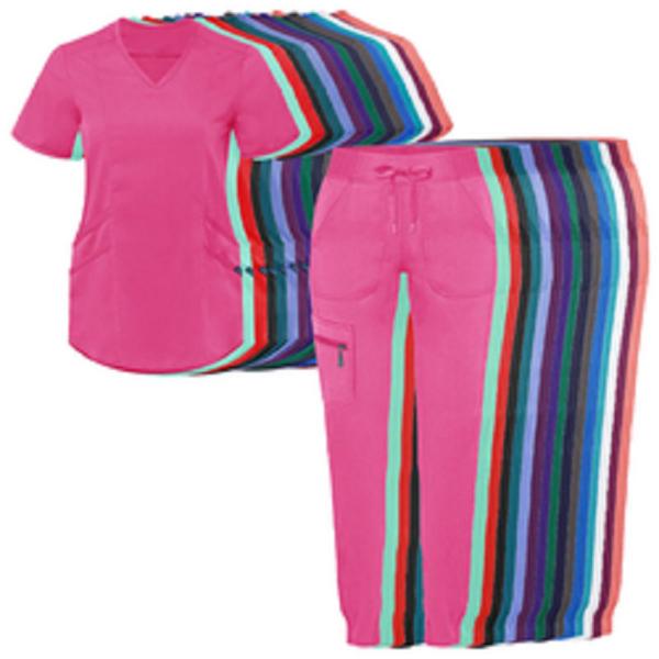 Breathable Custom Logo Strech Solid Color  Hospital Surgical Scrubs