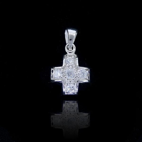 Шкентеля Зирконя женщин 925 шкентель креста серебряного кубического/стерлингового серебра с крыльями