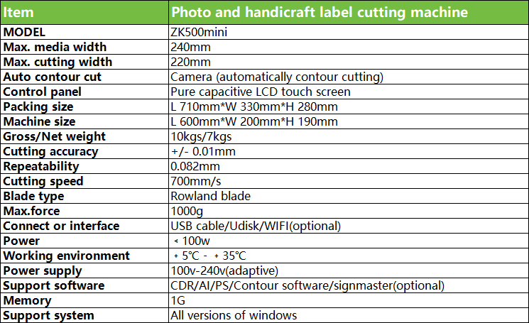 240mm Precision Cutter with Camera Positioning for Graphic Shops Irregular Tags  Instant Stickers