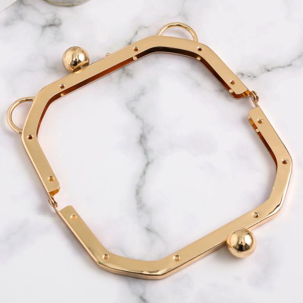134g Round Closure Brass Purse Clutch Frames With Screw Holes