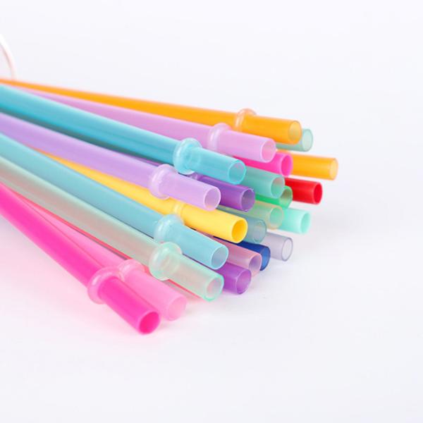 Rainbow Colored Reusable Tritan Plastic Replacement Straws 10.5 In Long