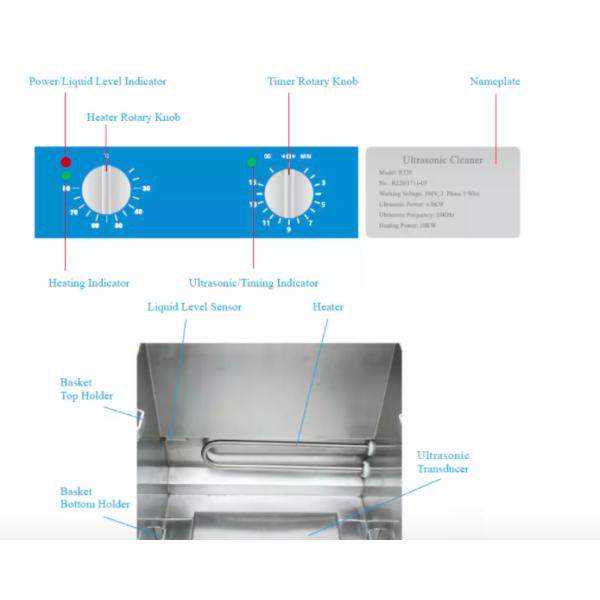 уборщик 1800В машины ультразвуковой чистки 28к 120Л промышленный