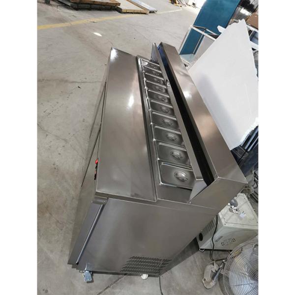 Fan Cooling 350L Salad Bar Display Fridge for restaurant