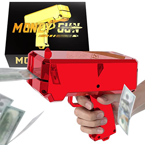 18.5cmX8cmX17.5cm Plastic Jet Currency Gun for Wedding Bar Game Atmospheric Props