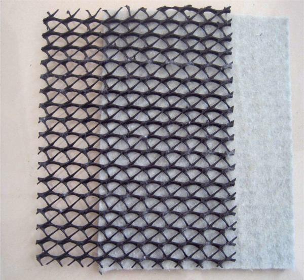2m Widh Black Geonet Geotextile , Lightweight Geonet Drainage For Sports Field