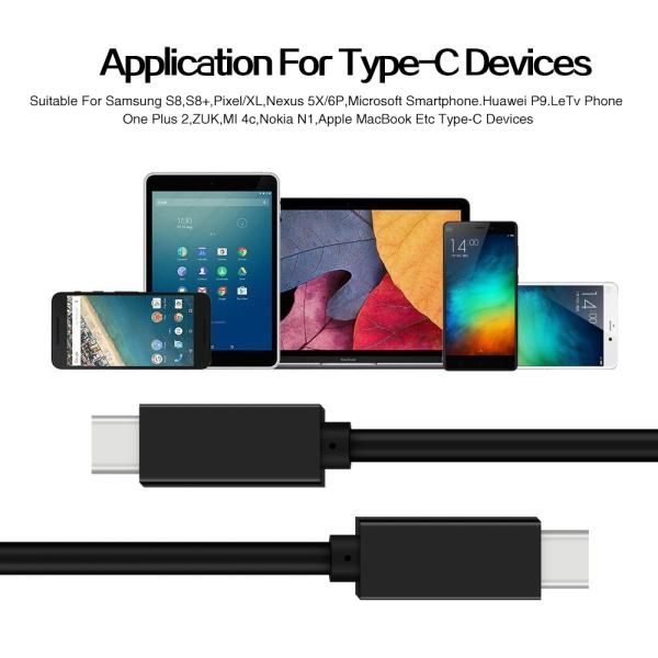 Thunderbolt 3 Certified USB Type C Cable 40Gbps Supports 100W with PD Charger Function