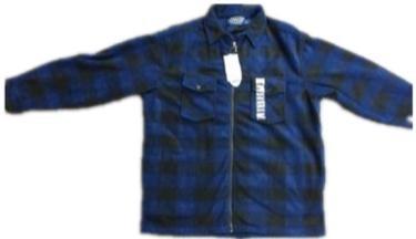 Middle Thickness Mens Printed Fleece Jacket With Chest Pocket Machine Washable