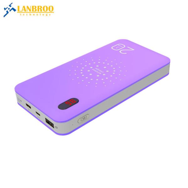 Large Capacity Wireless Power Bank with Built-in 3-IN-1 Cable 20000mAh LCD Screen Mobile Phone Portable Powerbank
