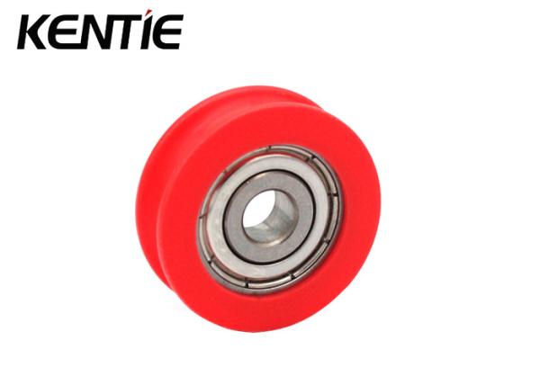626ZZ 6x26x8mm Red U Shape SS Ball Bearing Pulley For Window Guide Rail
