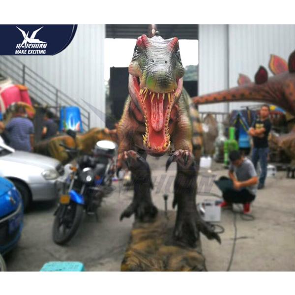 Amusement Equipment Garden Dinosaur Statues For Exhibit Upper Limbs Move