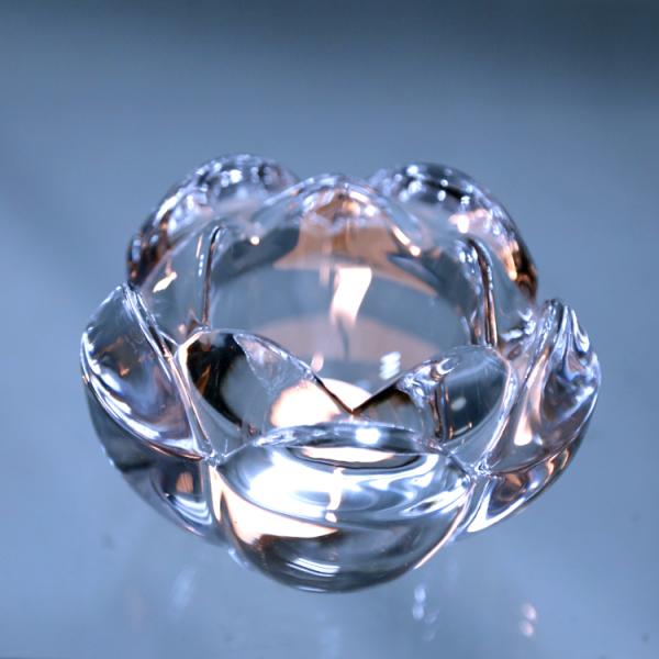 Flowers Tea Light Candle Holder Lead Free Crystal Glass Creative Party Celebration Decoration