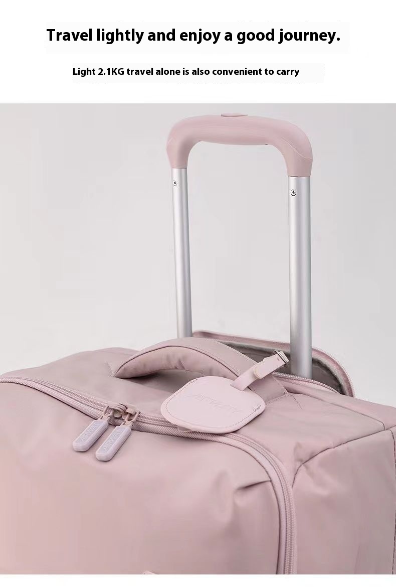 Ultra Lightweight Nylon Carry-On Luggage Waterproof Non-Woven Suitcase with Universal Spinner Wheels Unisex Portable Design