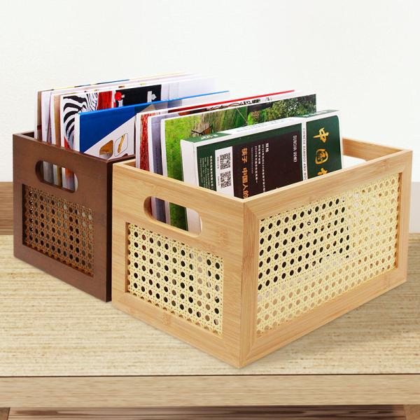 Тканые столы антибактериальные деревянные корзины для хранения с ручками