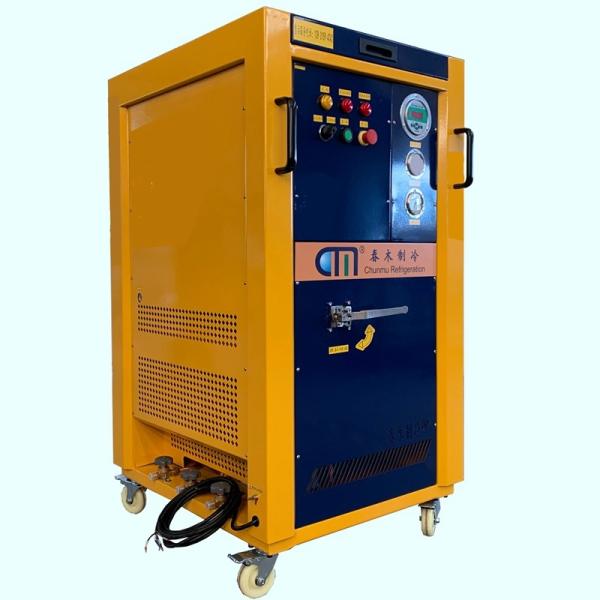 Máquina de carregamento de refrigerante 380V 50Hz R134a R22 Chiller AC Equipamento de enchimento 4HP máquina de recuperação de freão de óleo completo bomba de recuperação de gás