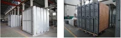 High Temperature Solid Fuel Boiler Enamel  Air Preheater In Cement Plant