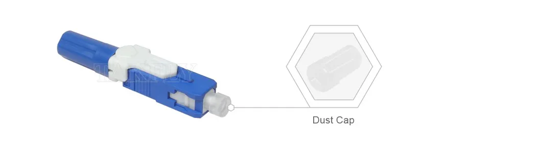 LC Connector Style SC Fast Connector for FIBER OPTIC CABLE 0.125mm Fiber Diameter
