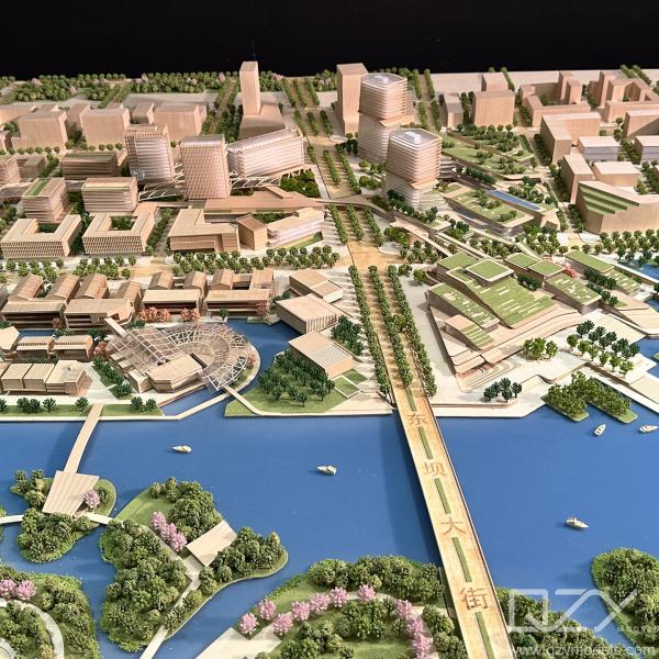 Xiamen TOD Градостроительная модель Масштабное миниатюрное здание Aecom 1/600 Деревянное