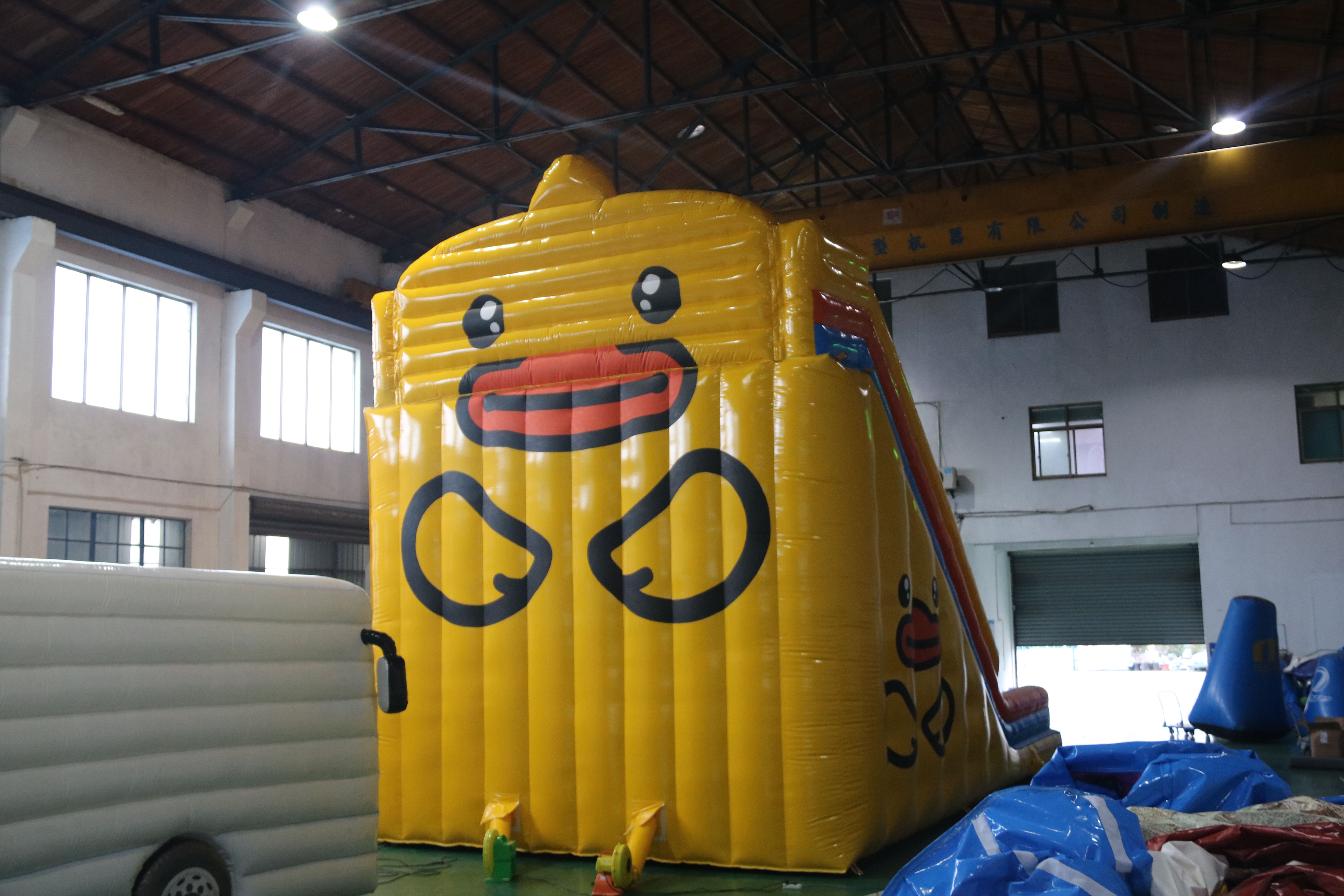 Big Yellow Duck Themed Slide Inflatable Water Slide Indoor Playground Equipment Combination PVC  Kindergarten Children for Kids