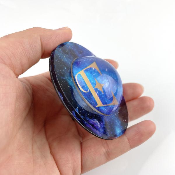 Acrylic Fridge Magnet with Bold Vibrant Design and Glossy Finish Blue Man Group Inspiration