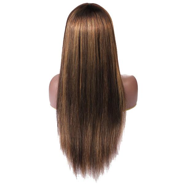 None Lace Wigs 10-26 Inch P4/27 Women Wig Full Machine Made Human Hair Wigs With Bangs
