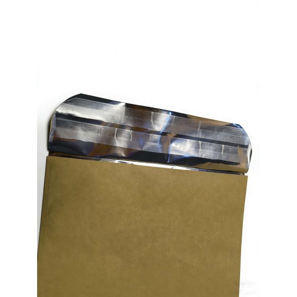 Custom Kraft Paper Self-Adhesive Bags with Aluminum Foil Liner+Handle-Reusable Stand-Up Pouches Waterproof Tear-Resistant for Packaging