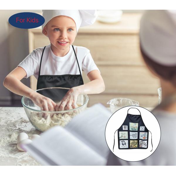 72*65cm Black Polyester Sublimation Apron Blanks For Kids And Adult