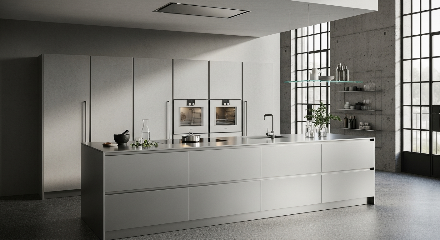 Urban Stone Minimal Kitchen Island System in 304 Stainless Steel