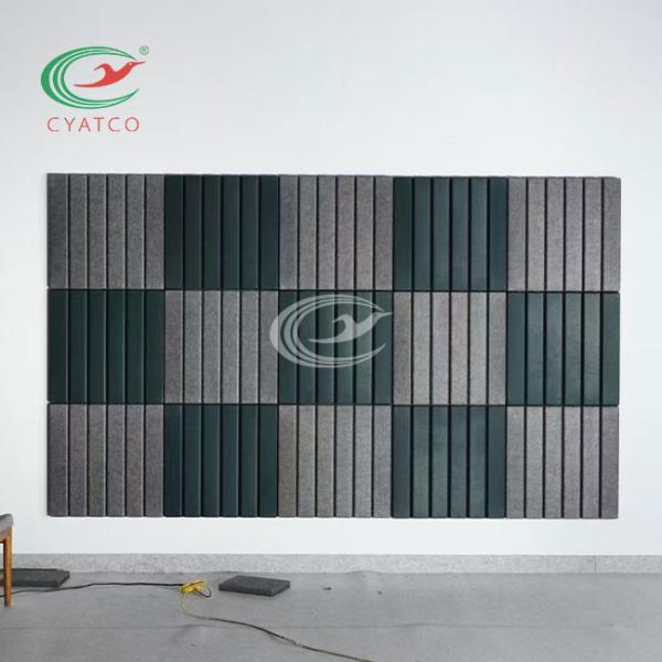 Carved Felt PET Acoustic Board Lightweight Mildewproof Sound Absorption