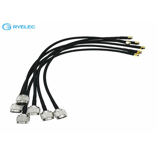 Stable Flexible Extension RF Coaxial Cable N Male To SMA Male With RG58 / U Low Loss Phase
