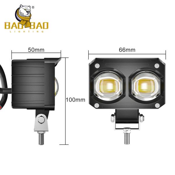 25W Alumínio Branco Amarelo 80V Motocicleta LED Luz de nevoeiro amarelo